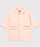 Gestreepte mantel voor babymeisjes wit MARSHMALLOW/roze ROSAKO