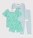 Set van 2 pyjama's/korte pyjama's van katoen voor jongens