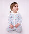 Pyjama b&eacute;b&eacute; en coton avec col, imprim&eacute; c&oelig;urs blanc/multicouleur