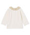Cardigan bébé fille en tricot laine et coton blanc MARSHMALLOW