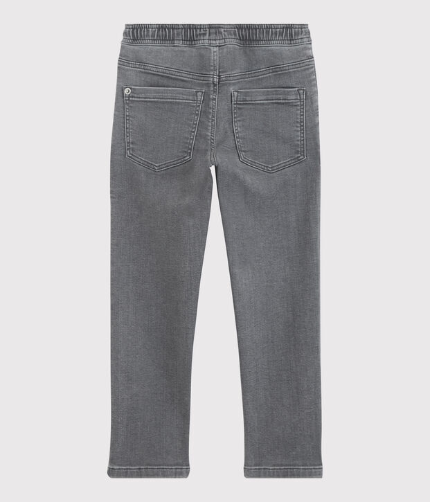Broek in verantwoord denim voor jongens, regular fit grijs