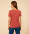 L'Iconique, effen katoenen T-shirt voor dames bruin FAMEUX