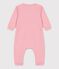 Combinaison  bébé molleton en coton biologique rose CHARME
