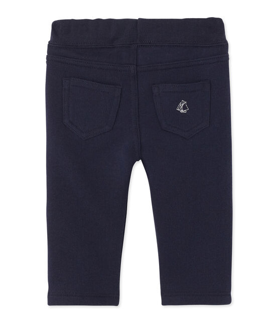 Broek in molton voor babyjongens blauw SMOKING