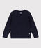 Pull en laine et coton enfant garçon bleu SMOKING