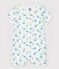 Katoenen playsuit met dolfijnen voor baby's wit MARSHMALLOW/wit MULTICO