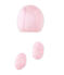 Set met muts en slofjes voor babymeisjes roze VIENNE/wit ECUME