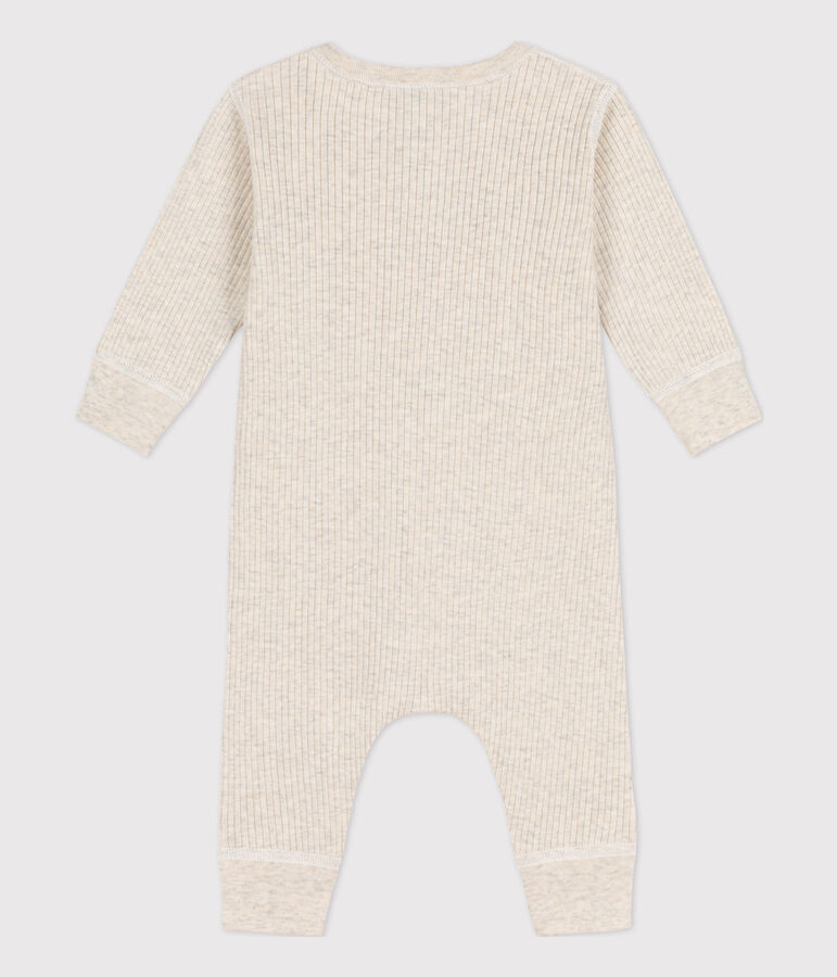 Lang pakje van ribstof voor baby's beige