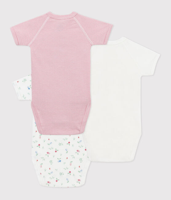 Set van 3 katoenen rompertjes met print en korte mouwen voor baby's variante 2