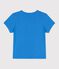 Katoenen T-shirt met korte mouwen voor meisjes blauw BRASIER