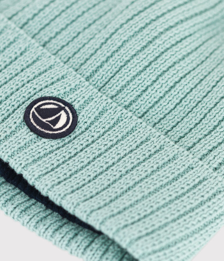 Gebreide muts met fleecevoering voor jongens en meisjes groen