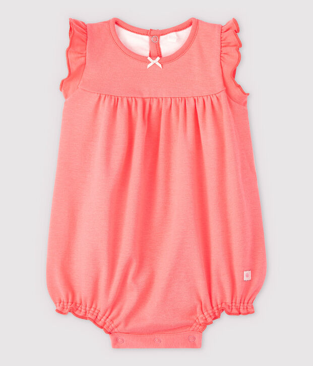 Combicourt pepsi b&eacute;b&eacute; en coton biologique corail
