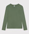 Tee-shirt L'ICONIQUE col rond en coton Femme vert CROCO