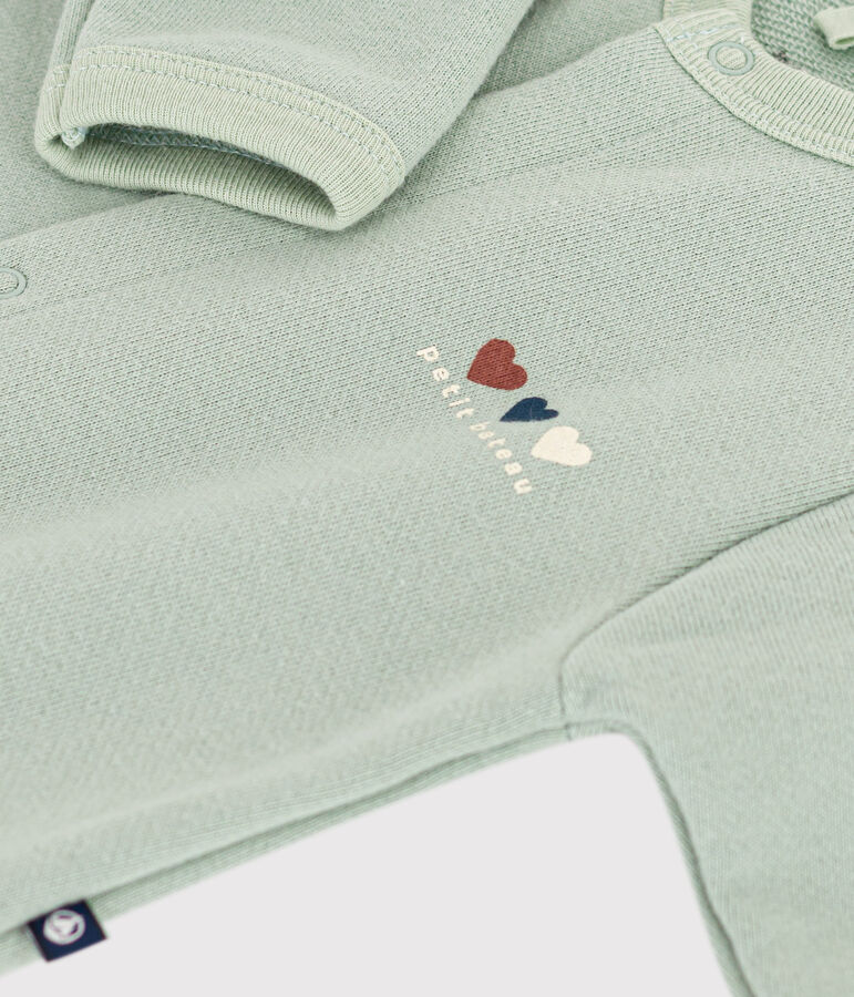 Combinaison longue en molleton b&eacute;b&eacute; vert