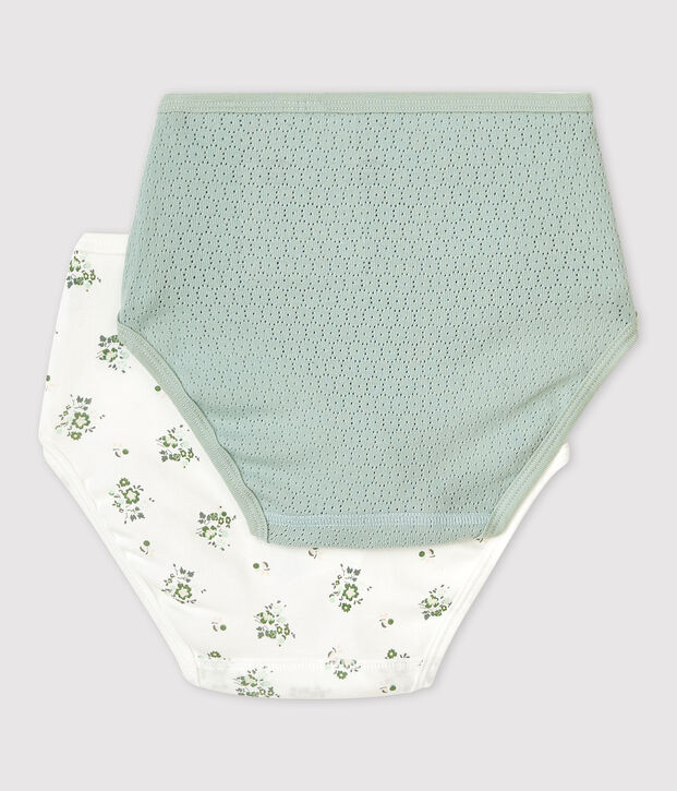 Lot 2 culottes taille haute en coton Femme multicouleur