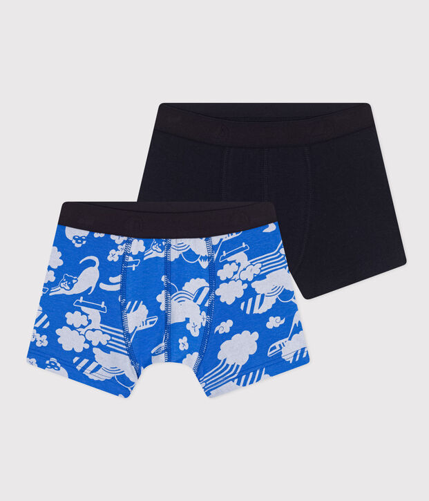 Set met twee boxershorts van katoen voor kinderen multicouleur