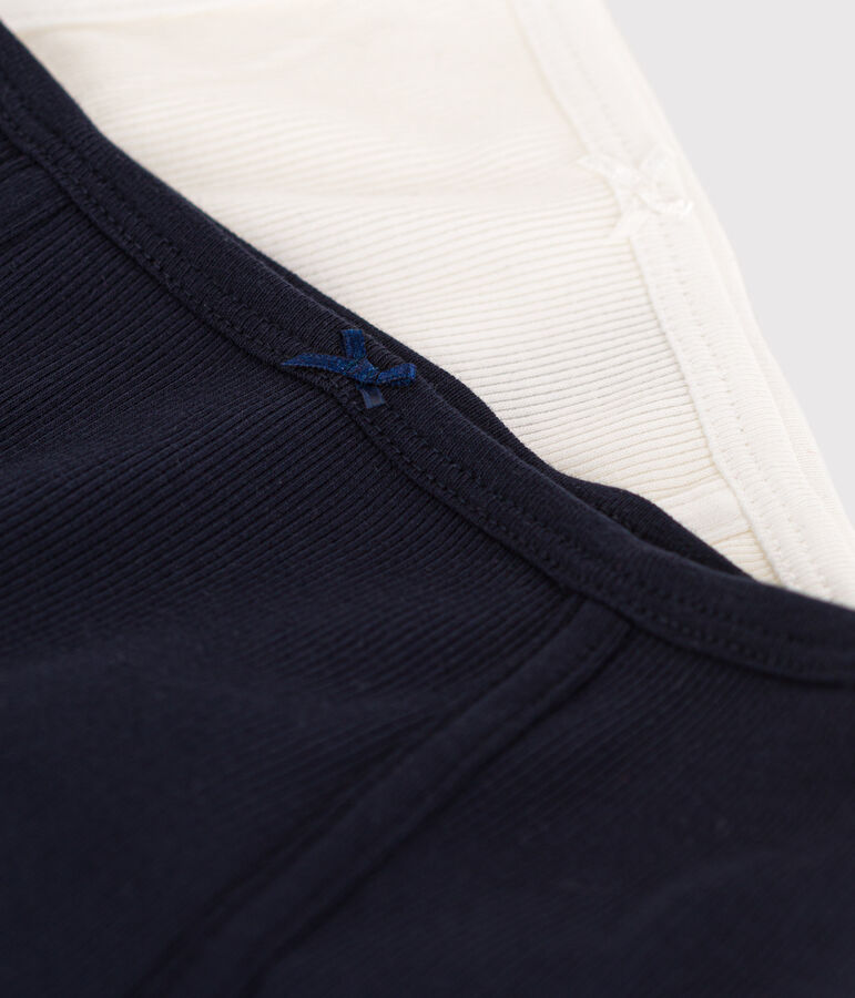 Set van 2 damesslipjes met hoge taille in elastische katoen variante 1