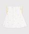 Katoenen babybloesje zonder mouwen met bloemenprint wit/groen
