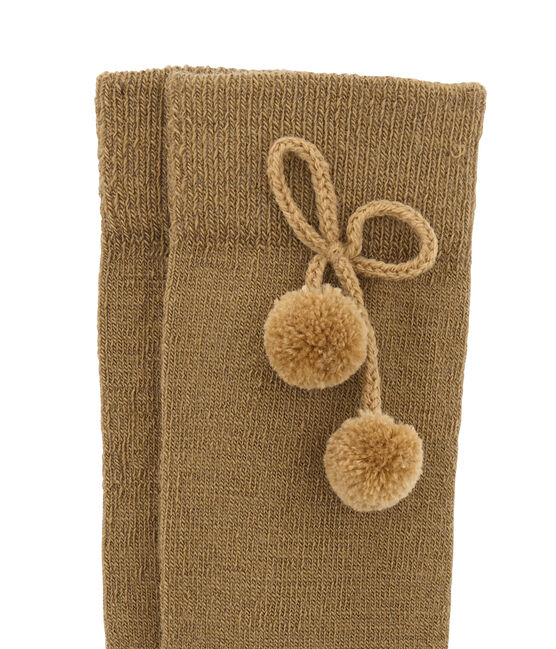 Chaussettes hautes chaudes marron BRINDILLE