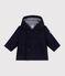 Caban b&eacute;b&eacute; en drap de laine uni bleu marine