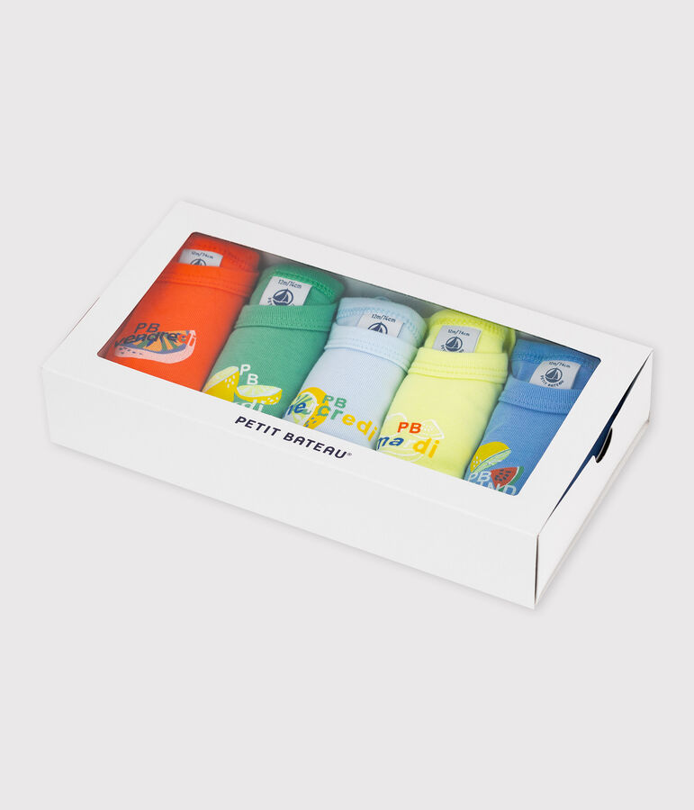 Lot de 5 bodies manches courtes fruit&eacute;s b&eacute;b&eacute; multicouleur