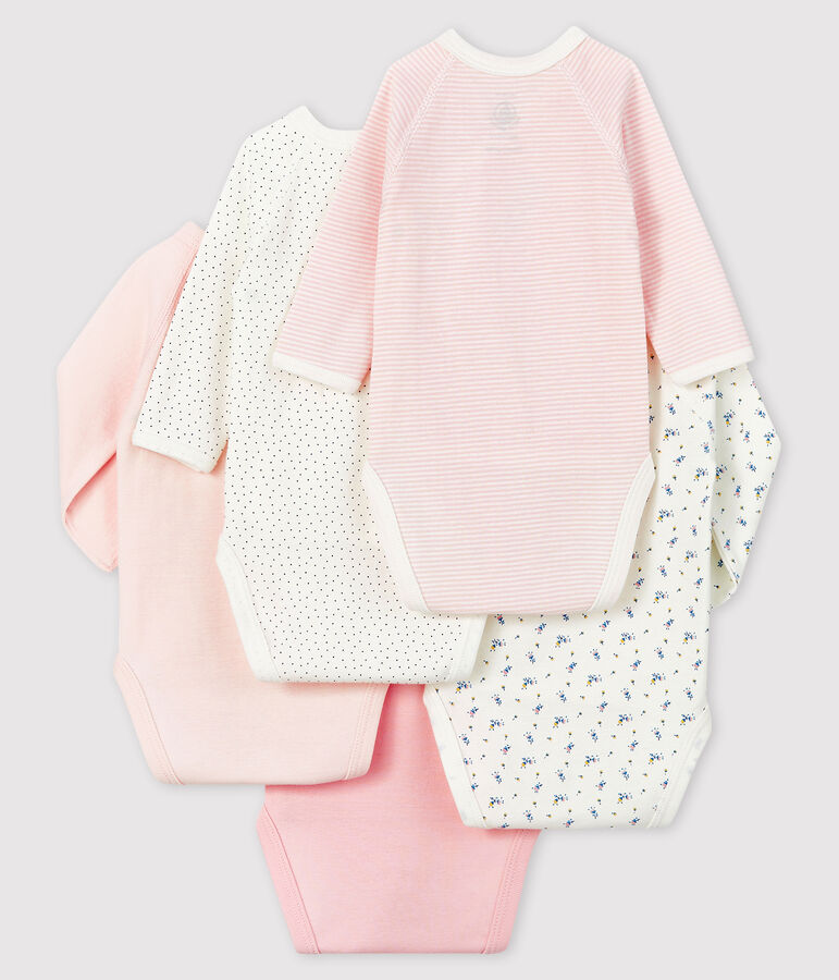 Set van 5 rompertjes pasgeborenen lange mouwen baby multicouleur