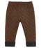 Pantalon bébé garçon en tubique pied-de-poule noir CITY/marron COCOA