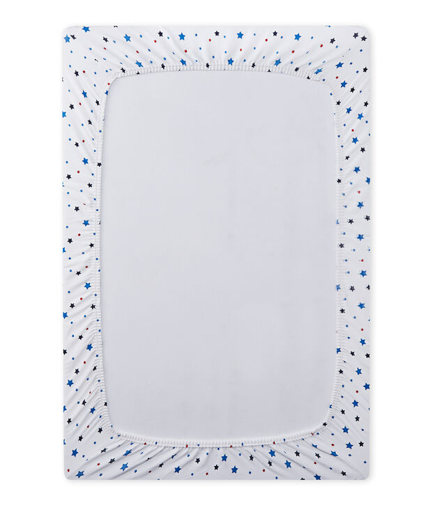 Hoeslaken met sterren voor babyjongens wit/multicouleur