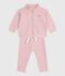 Babysetje - Sweatshirt en broekje in effen katoen roze JOLI