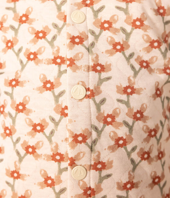 Vest in doorgestikte tubic met print voor meisjes wit AVALANCHE/ MULTICO