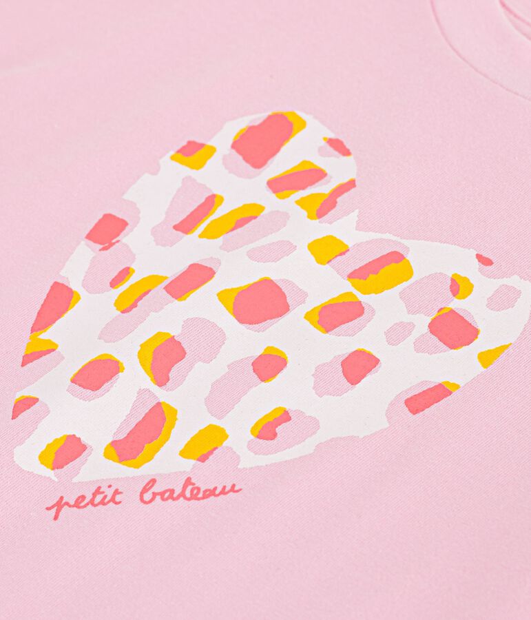 Katoenen T-shirt met korte mouwen voor kinderen roze