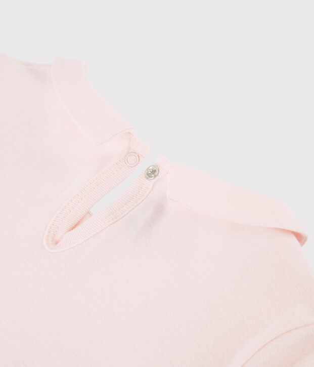 Tee-shirt manches longues en coton enfant fille rose clair