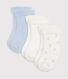 Lot de chaussettes naissance en coton uni