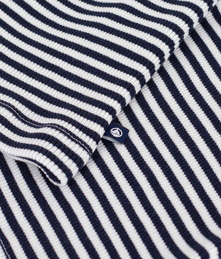 Gestreept dameshemdje van katoen blauw/wit