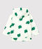 Sweatshirt à capuche imprimé végétal en molleton bébé blanc MARSHMALLOW/vert GAZON