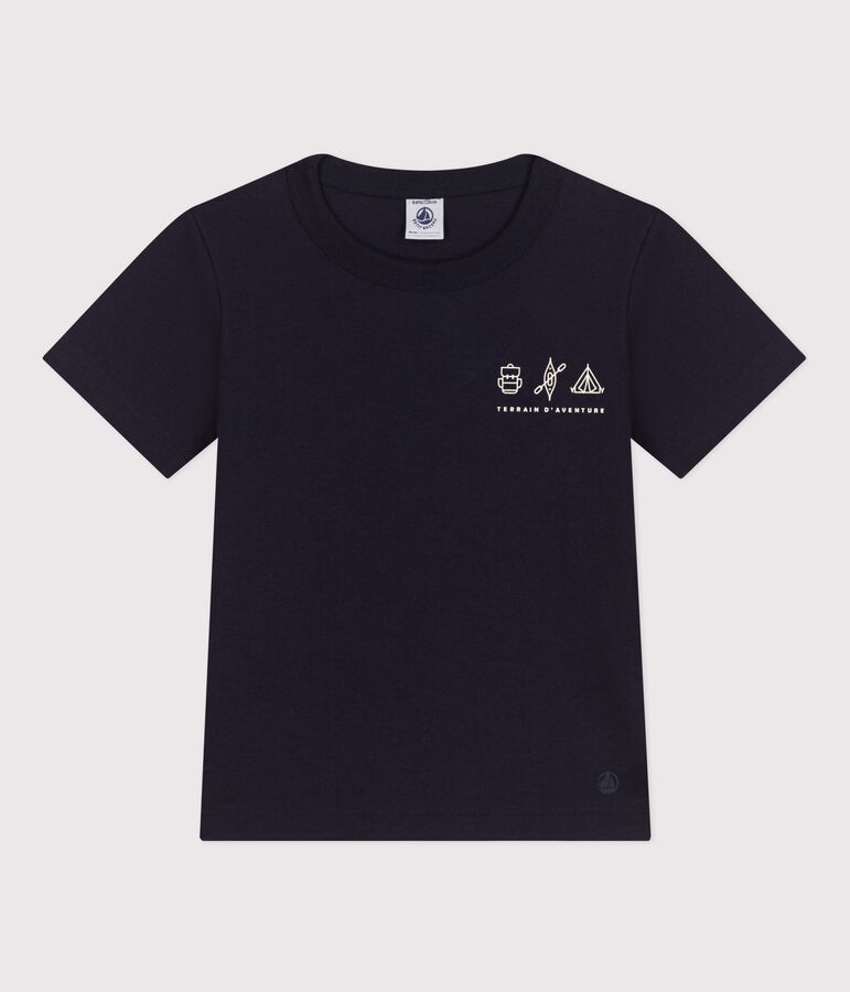 T-shirt van lichte jersey voor jongens blauw