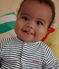 Gestreept babypakje in tubic wit MARSHMALLOW/blauw SMOKING