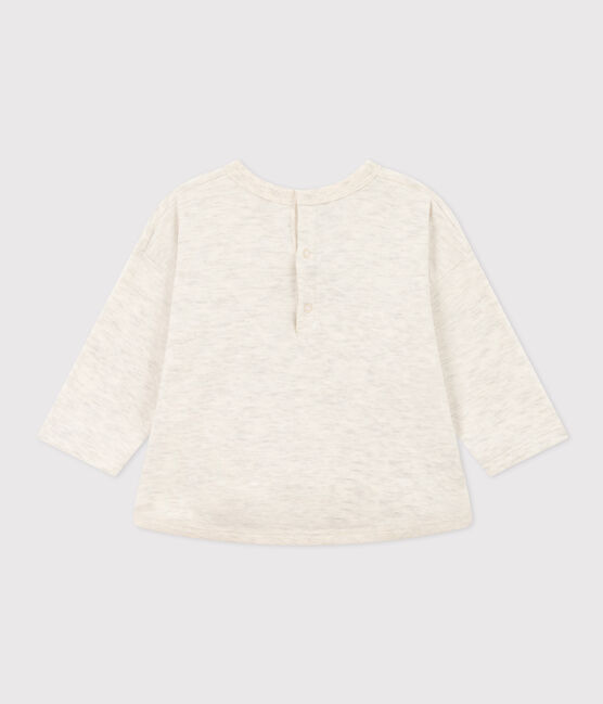 Baby-T-shirt met lange mouwen in tubic beige MONTELIMAR CHINE