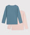 Tee-shirts manches longues petite fille en coton ajouré variante 1