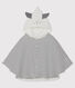 Cape rayée à capuche bébé en coton biologique