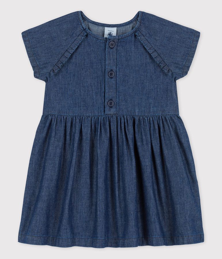 Robe en denim l&eacute;ger bio b&eacute;b&eacute; bleu