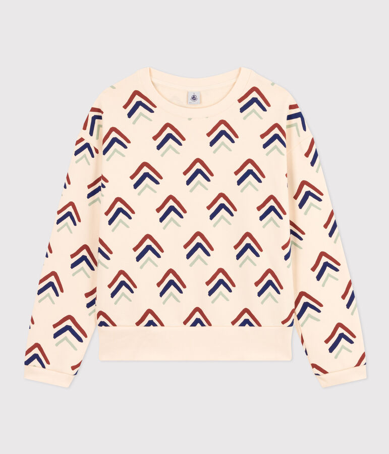 Sweatshirt van fleece voor dames wit AVALANCHE/ MULTICO