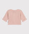 Gebreide uniseks babycardigan in ribbelsteek roze SALINE