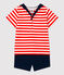 Tweedelige set in marinestijl voor baby's rood PEPS/wit MULTICO