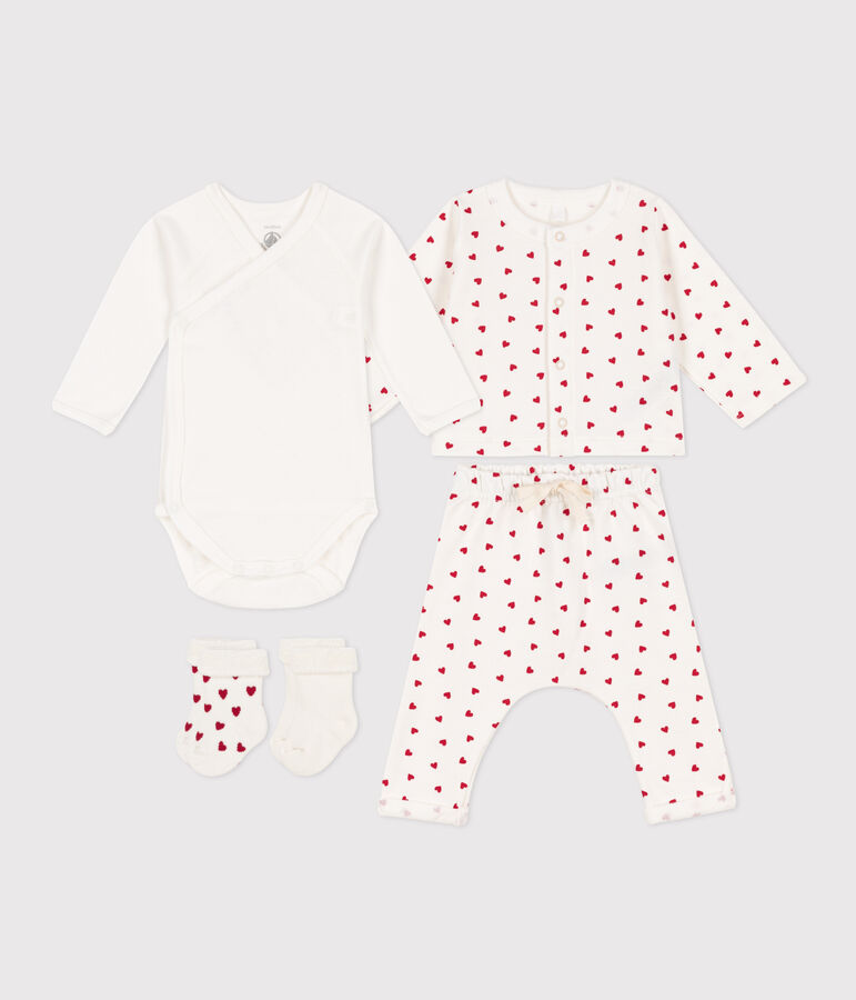 Geboortegeschenkset met hartje multicouleur