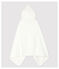 Cape de bain bébé en bouclette éponge en coton biologique blanc MARSHMALLOW/gris GRIS