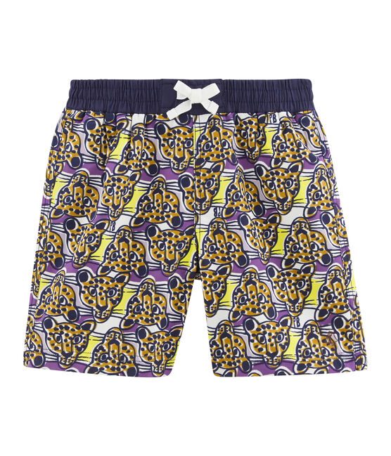 Strandshort met print voor jongens wit MARSHMALLOW/wit MULTICO