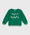 Sweatshirt en molleton enfant fille / garçon vert JARDIN
