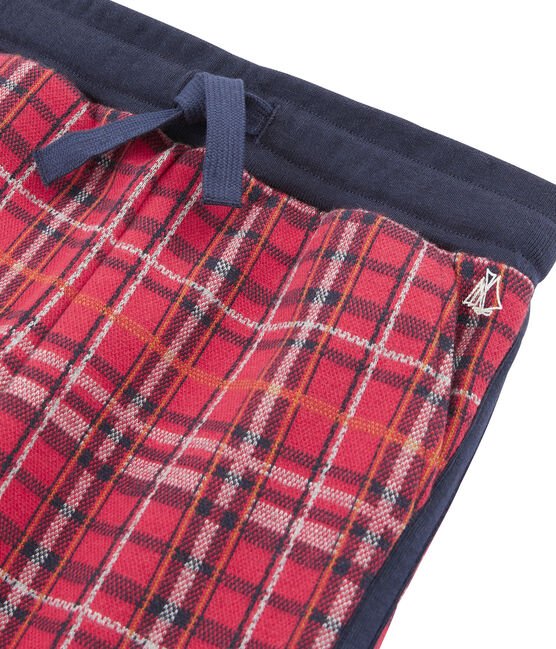 Mesh broek met Schotse ruit jongens rood TERKUIT/blauw SMOKING/ BELUGA