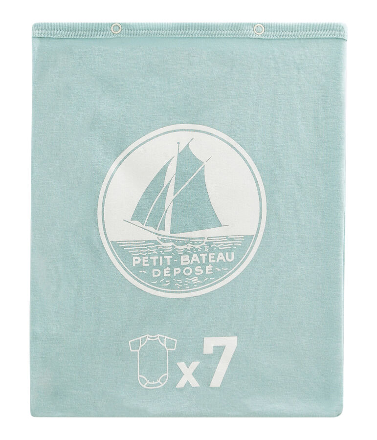 Verrassingszakje van 7 rompers met korte mouwen voor baby jongen variante 1